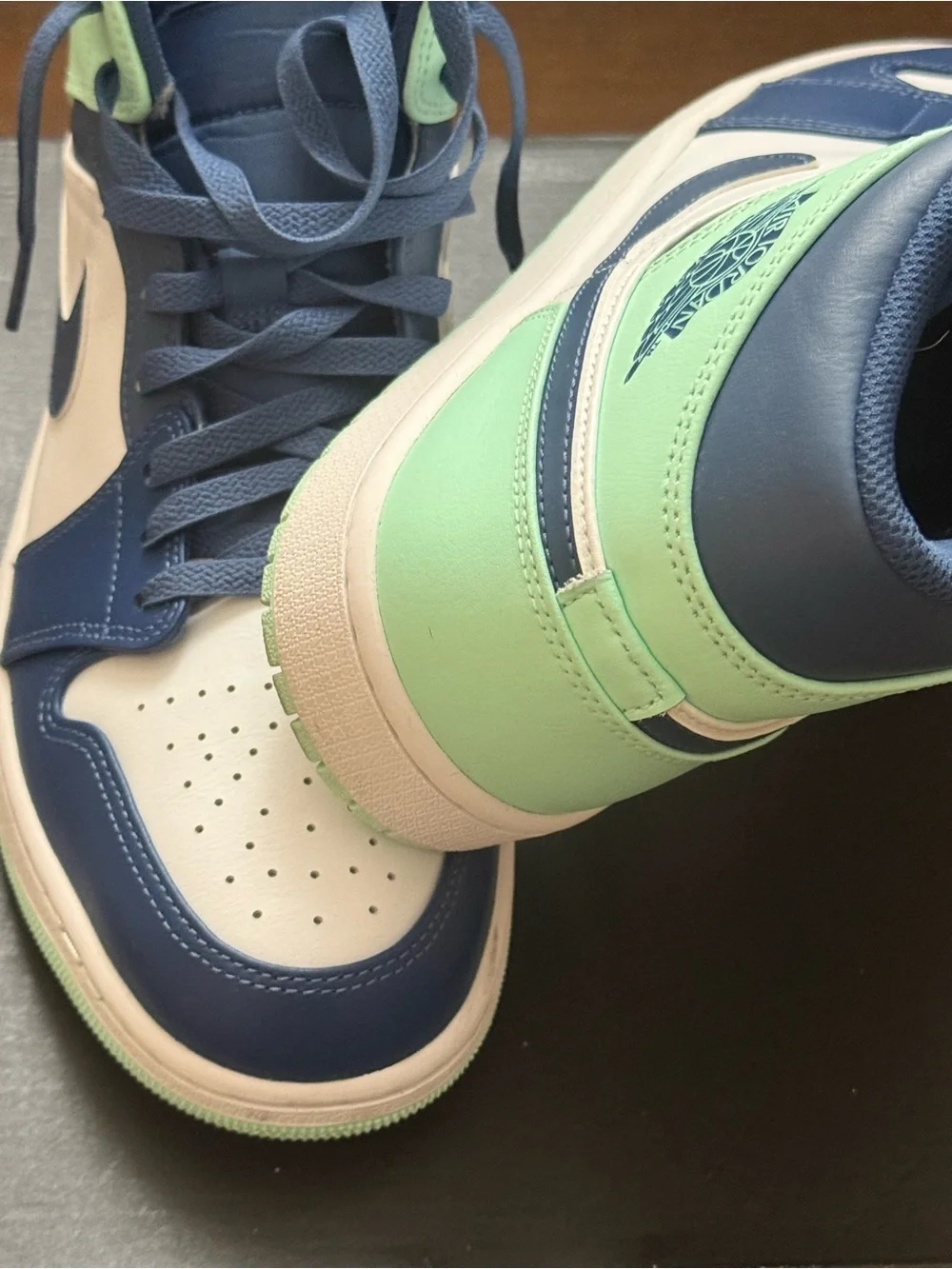Jordan Men’s Sneakers - Navy Blue, White, Mint Green